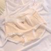 Ropa interior japonesa sin dejar rastro para mujer, de algodón puro en color contrastante, con entrepierna hasta la cintura, transpirable, cómoda y con rosca para estudiantes.