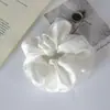 Goma para el pelo de tela con estampado de estrellas y corazones plateados, estilo coreano, a la moda, con un tacto de alta gama, goma para el pelo estampada con un diseño elegante