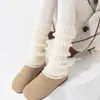 Calcetines Gruesos Cálidos de Lana para Mujer Otoño e Invierno, Grises de Caña Media Estilo Japonés Rayas Verticales Melange Tejidos Largos