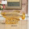 Cerâmica dourada dourada Dragon Fish Ornaments Venda por atacado Cerimônia de Abertura Creative Cerâmica TV Cabinet Wine Cabinet Artesanato Decoração Entrada