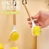 Utensílio Doméstico para Panelas e Lavar Louça, Pincel de Óleo Antiaderente para Lavar Panelas, Escova de Limpeza com Cabo Longo para Remover Limalha e Gordura, Escova para Panelas