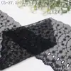 Renda Francesa Perfurada Flor de Videira Tanglong Malha Preta Bordada 15cm Saia de Suspensório Exquisita Acessórios de Renda Feitos à Mão