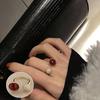 Anillo Personalizado Estilo Coreano de Cubo de Azúcar para Mujer, Anillo Abierto Geométrico en Forma de V de Moda Retro, Anillo para Dedo Índice Hip-Hop Dulce Fresco Lujo Ligero