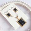 Set de Collar y Pendientes de Acero de Titanio de Alta Calidad, Nuevo Estilo Europeo y Americano, de Venta Caliente Transfronteriza, Joyería de Concha Genuina para Mujer, Precio Especial, Entrega Directa