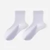 Calcetines de Media Caña Versátiles Largos de Algodón Puro Transpirables Antideslizantes Resistentes al Olor para Mujer Primavera Venta al por Mayor
