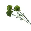 Piedra Imitación de Alta Calidad Bambú Arreglo Floral Chino para el Hogar Decoración Flores Artificiales Mobiliario Suave Sensación de Paisajismo Caucho Suave Pompones Verdes Venta al por Mayor