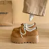 Zapatos Birkenstock de plataforma de suela gruesa de cobertura total para mujer, nuevos mocasines slip-on de otoño 2026 para mujeres petites para aumentar la altura