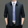 Chaqueta Popular Nueva para Hombres de Mediana Edad y Mayores 2026 con Cuello de Solapa, Abrigo Casual de Negocios para Papá para Primavera y Otoño