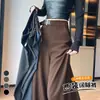 Calça Feminina Casual de Verão Nova Estilo Old Money Cintura Alta Emagrecedora Perna Larga Reta Comprimento Total