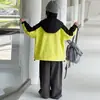 Ropa de abrigo para niños para primavera, otoño e invierno 2026: nuevo cortavientos con capucha de estilo coreano, moderno y a la moda, con bloques de color, para niños y niñas