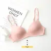 Ropa Ligera Estilo Japonés Sin Aro Superior Ropa Interior de Relleno para Mujer Pecho Pequeño Reúne Sujetador Delgado Cómodo Triángulo Taza Sujetador para Dormir