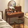 Tocador Simple Mesa de Maquillaje para Dormitorio Cajonera Integrada Apartamento Pequeño Doble Capa Nuevo Estilo Chino Escritorio de Maquillaje para Dormitorio Principal Tocador