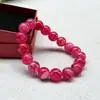 Pulsera de ágata rayado estilo nuevo con cuentas redondas, unisex, disponible para transmisiones en vivo, dropshipping, precio de puesto callejero 10 yuanes