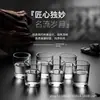 Copo Transparente Espesso Premium 0,15kg Vidro para Bebidas Chinesas Taça de Vinho Pequena Criativa para Uso Doméstico com Fundo Espesso