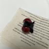 Bonita pinza pequeña roja de alta calidad, elegante y dulce accesorio para el cabello de princesa, mini flequillo negro, pinza lateral, horquilla rota