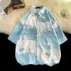 Ilha de Hainan Camisa Floral de Manga Curta Roupa de Praia Sanya Havaí Tailândia Viagem Masculina Casal Casual Solta