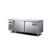 Bancada Refrigerada Plana para Cozinhas Comerciais e Lojas de Chá, Freezer Horizontal de Grande Capacidade, Bancada Dupla Temperatura em Aço Inoxidável