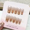 Diez piezas de uñas de mano hechas a mano de alta calidad en tamaño dividido, sonido de tintineo, libro rojo pequeño, parche de uñas de venta caliente, piedra de cristal, ojo de gato, uña para llevar