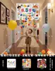 Decoración de Escena de Cumpleaños Lluvia de Globos para Cumpleaños Infantil Niño de 3 Años 2 Años Atmósfera de Ceremonia Tela Colgante para Niña Pequeña