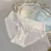 Niebla de hadas~Bragas sexys de estilo francés para mujer, encaje de deseo puro calado, calzoncillos triangulares transpirables sin costuras para niñas