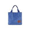 Bolsa Tote de Ombro Grande Capacidade Estilo Coreano Veludo Cotelê Simples e Fashionable Estilo Preguiçoso Estilo Artístico Portátil para Mulheres