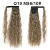 Al por mayor transfronterizo Europa pegatina mágica permanente de maíz peluca de cola de caballo cabello largo rizado esponjoso para mujer extensiones de cabello de onda de agua cola de caballo