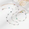 Collar Irregular de Piedra Cruda Colorido para Mujer, Conjunto de Joyería de Cadena para Clavícula Geométrica Versátil de Nicho, Joyería de Estilo Fresco