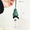 Árbol de Navidad Hecho a Mano Esmaltado de Zibo Adorno de Dos Tonos para Colgar en el Coche Decoración Creativa para el Interior del Coche Decoración Navideña