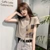 Camiseta de Manga Curta para Mulheres, Top Cropped, Estilo Estudante, Versão Coreana, Caimento Solto, Novo Modelo Verão 2026, Top Cropped da Moda, Atacado