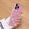 Funda para Teléfono Móvil con Orejas de Gato Flor Rosa para iPhone 16 14/15Promax Transparente Modelo para Mujer 13 Nicho Sencillo Suave