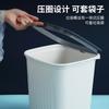 Temperamento Lujo Ligero Bote de Basura Hogar Sala de Estar Cuadrado Bote de Basura Rayado Descubierto Anillo de Presión Baño Cocina Bote de Basura
