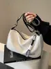 Bolso de lona para mujer, primavera y verano 2024, bolso bandolera deportivo informal de banda ancha para mujer