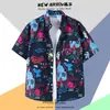 Camisa de Manga Corta Estampada Hawaiana para Hombre Verano Viajes Vacaciones en la Costa Playa Camisa de Hombre Holgada Fantasía Top