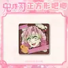 Serie de San Valentín de Demon Slayer Insignias Cuadradas Tanjiro Nezuko Mitsuri Shinobu Kocho Artículos de Hoja de Lata