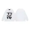 Melancolía Rico Segunda Generación Erd Boceto Graffiti Transfronterizo Nueva Moda Urbana Marca Casual Holgada Camiseta de Manga Larga con Estampado para Otoño