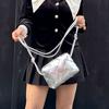 Bolsa de Couro da Moda Transfronteiriça Nova e Cuidadosamente Selecionada, Bolsa Pequena Quadrada Transversal de Ombro Único, Bolsa de Mão com Nó