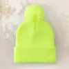 Modioso Sombrero de Punto sin Visera con Bola de Lana de Color Sólido Europeo y Americano con Logo Personalizado Sombrero de Lana Cálido para Exteriores Otoño e Invierno