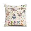 Funda de Almohada Nueva de Conejo de Dibujos Animados con Lunares Decoración Festiva Transfronteriza Almohada de Pascua Poliéster Resistente a Manchas Almohada para Sofá