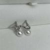 Brincos de Pérola Ondulados Elegantes Super Bonitos e da Moda Cravejados com Zircônia Agulha de Prata S925 Brincos de Pérola de Água Doce Exquisitos