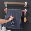 Fábrica moderno simple multicolor multifuncional baño corazón de amor adhesivo fuerte gancho sin perforaciones toallero de doble barra de dos colores