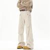 Overoles para hombre 2024 Otoño e Invierno Nuevo Lavado Viejo Plisado Pantalones Paracaídas Guapo Suelto Recto Casual