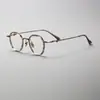 Armações de Óculos Levemente Moldadas de Titânio Puro para Homens e Mulheres, Óculos com Armação de Placa de Titânio Que Podem Ser Equipados com Lentes para Miopia