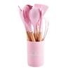 Venta Directa de Fábrica Mini Espátula de Silicona Cuchara de Grado Alimenticio Juego de 12 Piezas Set de Utensilios de Cocina de Silicona 550g