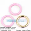 Accesorios para joyería DIY cobre puro nariz de cerdo goteando conector de doble agujero tamaño grande pequeño Rosa Rojo Rosa