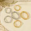 Colgante de anillo liso geométrico irregular de acero inoxidable transfronterizo minimalista, accesorio de joyería DIY chapado en oro de 18 quilates al vacío