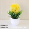 Sakura Bola de Nieve Planta Simulada Maceta Bola de Hierba Bonsái Árbol Pequeño Decoración para el Hogar Adorno Floral Creativo Mini Bola Pequeña Redonda