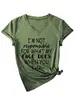 No soy responsable de la camiseta casual y cómoda de mujer con cuello en V y manga corta en Amazon, Ebay y sitios independientes