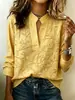 2026 Moda Femenina Europea y Americana Transfronteriza Verano-Otoño Nueva Color Sólido Cuello en V Manga Larga Elegante Versátil para Viajar Ajustada Blusa para Mujer