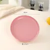 Bandeja Redonda Creativa Engrosada, Bandeja de Almacenamiento para Juego de Té, Bandeja de Frutas, Bandeja para Tazas de Agua, Bandeja de Servir, Bandeja Doméstica para Pan