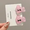 Pinza para el Cabello Estilo Dulce de Verano Pinza Pequeña Fresca Estilo Universitario Pinza para Flequillo Pinza para el Cabello con Lazo y Borla Pinzas para el Cabello Accesorios para el Cabello